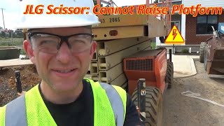 JLG Scissor Lift Cannot Raise Platform [upl. by Hackathorn866]