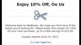 AbeBookscom Help  How To Apply an AbeBooks Coupon to Your Order [upl. by Hickey36]