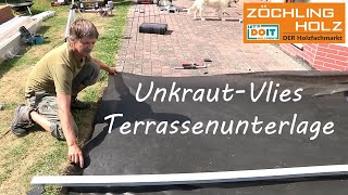 Unkrautvlies  Terrassenunterlage [upl. by Elly]