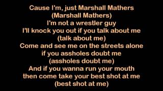 Eminem  Marshall Mathers HQ Lyrics [upl. by Elleinad]