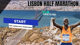 LisbonLisboa Half Marathon 2024 l Course  Live [upl. by Atarman]