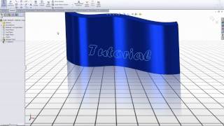 SolidWorks Tutorial Adding text to a surface [upl. by Ahsiekram]