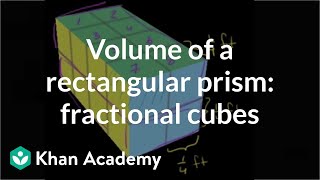 Volume of a rectangular prism fractional cubes  Geometry  6th grade  Khan Academy [upl. by Voletta256]