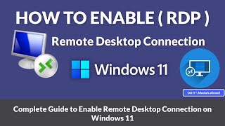 How to Enable Remote Desktop Connection RDP on Windows 11 [upl. by Pippy]