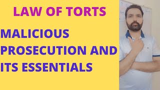 MALICIOUS PROSECUTIONLAW OF TORTS [upl. by Heall]