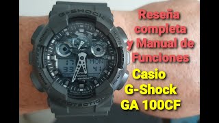 Casio G Shock GA 100CF Manual de usuario desarrollado [upl. by Alyakam]