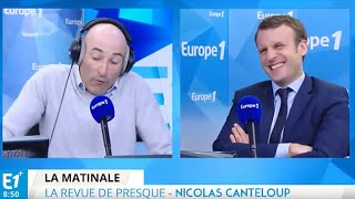 Quand Emmanuel Macron riait de son imitation par Nicolas Canteloup [upl. by Annaoy367]