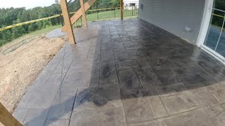 Stamped Concrete Patio to Spruce Up the Backyard [upl. by Ociral756]