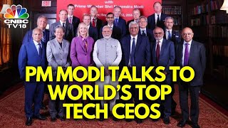 LIVE  PM Modi Holds A Roundtable Meeting With Worlds Top Tech CEOs  PM Modis US Visit  N18G [upl. by Xanthe]