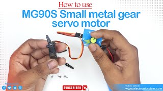 MG90S Small digital 180 degree metal gear servo motor [upl. by Pelage]