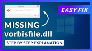 vorbisfiledll Missing Error  How to Fix  2 Fixes  2021 [upl. by Ultan]