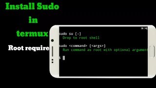 Install sudo install termux Root require [upl. by Walcoff]