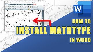 How to Install MathType Addin Equation Editor to Word [upl. by Willtrude]