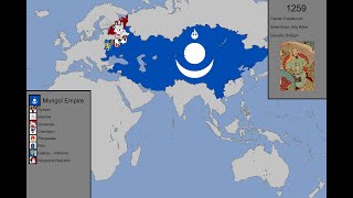 The History of the Mongol Empire with Flags Every Year [upl. by Leseil]