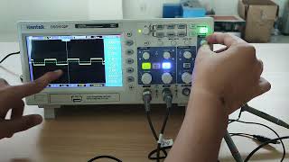 CARA MENGGUNAKAN OSCILLOSCOPE DIGITAL HANTEK DSO5102P [upl. by Llebasi771]