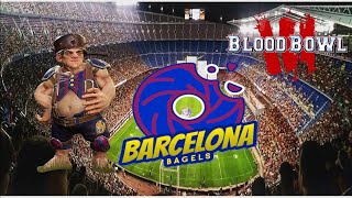 Halflings Vs Halflings  Blood Bowl 3  Barcelona Bagels Game 1 [upl. by Gerty]