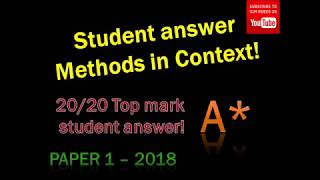 A Sociology Methods in context student answer 2020 [upl. by Berke883]