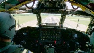 Cockpit View B52 Stratofortress Touch And Go Barksdale Air Force Base [upl. by Cita878]