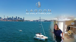 Lagoon 42 Walkthrough ft New Interior by Marine [upl. by Alisa274]