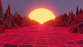 Synthwave Red Retro Screensaver 4K 60 fps [upl. by Aryaz]