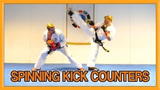 Taekwondo Spinning Kick Counters How to Defend and Counter Spin Kicks  Van Roon Tutorial [upl. by Bevon186]