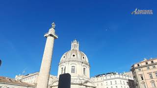 Roma Foro di Traiano Il cantiere per le colonne della Basilica Ulpia [upl. by Roch782]