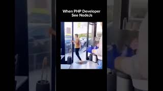 When PHP Developer See NodeJs First Time 🤣 programming funny howtolearncodingforbeginners memes [upl. by Nnayelsel279]