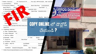 how to download online FIR copy  bkc telugu [upl. by Udenihc]