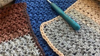 Easy Crochet Hagstitch Washcloth Tutorial [upl. by Leuqim]