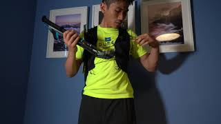 Hiking pole attachment guide for Salomon Vests Adv Skin amp Sense Pro [upl. by Mufinella894]