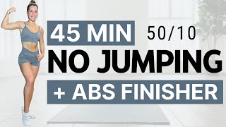 45 minute NO JUMPING Full body burn with an ULTIMATE CORE BURN FINISHER [upl. by Olette22]