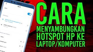 Cara Menyambungkan Hotspot HP Ke Laptop Atau Komputer [upl. by Yirinec]