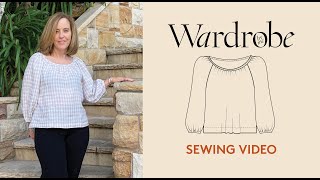 How to sew a blouse with a gathered neckline Sewing Tutorial  Wardrobe By Me [upl. by Suissac]