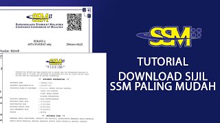 Tutorial Cara Download Sijil SSM paling mudah [upl. by Enawd191]