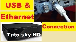 Use of USBEthernet and hdmi in Tata sky Set top boxHow To connect [upl. by Bunker595]