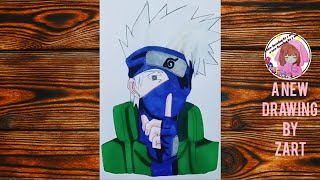 How to draw kakashi hatake from naruto  Kakashi drawing tutorial  Step by step tutorial [upl. by Ahgiel]