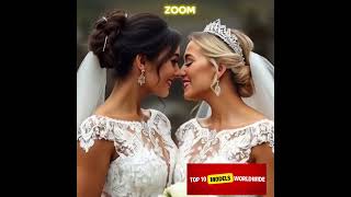 Passionate Kiss Between Newlywed Women A Love Story Unfolds love kiss [upl. by Romilda]