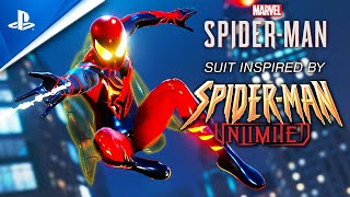 SpiderMan UNLIMITED Suit Cape  Marvels SpiderMan PC MODS [upl. by Gabey958]