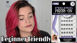 SALON PERFECT PINCHED PRESS ON UNDERLASH EXTENSIONS tutorial falselashes [upl. by Ulland866]