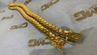 Making a Pure Gold Cuban Link Chain Handmade 24 Karat [upl. by Sonni]