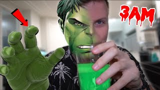 SCARY ORDERING HULK POTION FROM THE DARK WEB AT 3AM TURNED GREEN [upl. by Dlonyer553]