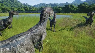 Raptor Squad VS 5 Deinonychus  Jurassic World Evolution [upl. by Noek531]