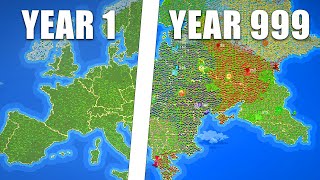 I Made Humans Colonize Europe For 1000 Years  Worldbox [upl. by Edrahs]