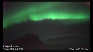 Aurora—Kirkjufell Iceland 10052401 2x speed playback [upl. by Arinaj]