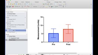 Graphpad Prism  Paired ttest [upl. by Klehm]