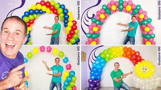 4 IDEAS 🤩 ARCO DE GLOBOS 😍 Guirnalda de globos Decoración con globos  Gustavo gg [upl. by Fredette]