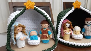 Casita para Nacimiento Navideño a crochet  13 [upl. by Aniral]