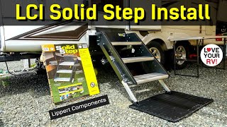 Installing the Solid Step RV Entrance Stairs by Lippert Components [upl. by Llevad]