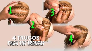 4 Trucos para hacer TRENZAS BIEN PEGADAS  BOXEADORAS Técnica Profesional [upl. by Fayth]