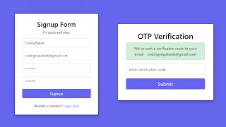 Login and Signup Form with Email Verification using PHP amp MySQL [upl. by Hennebery]